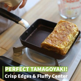 TECHEF - Tamagoyaki Japanese Omelette Pan/Egg Pan Skillet, PFOA-Free, Dishwasher Safe, Induction-Ready, Made in Korea (Purple/Medium)