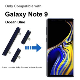 Power On Off Volume Button Key Replacement for Galaxy Note 9 Repair Part, with Toolkit (Blue)