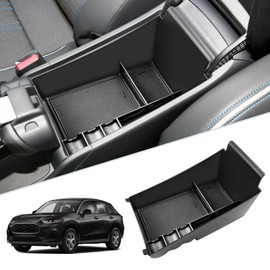 SKTU for 2024 2025 2026 Honda HR-V Center Console Organizer 2023 2024 2025 2026 HRV Insert ABS Black Materials Tray Armrest Secondary Storage Box Honda HR-V 2024 2025 2026 Accessories with Coin Holder
