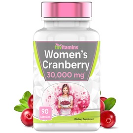 tnvitamins Cranberry Pills for Women: 30,000 mg - 90 Capsules | Urinary Tract Health & Support* | Cranberry Concentrate Extract Vitamin Supplement for Women | Non-GMO | Made in The USA!