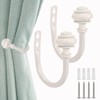 Sumnacon Set of 2 Decorative Curtain Holdbacks,Elegent Wall Mounted Aluminum