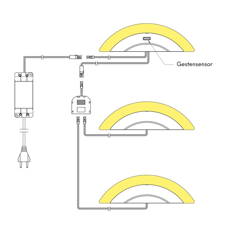 kalb Material für Möbel LED Kitchen Light Sensor Set Under-Unit