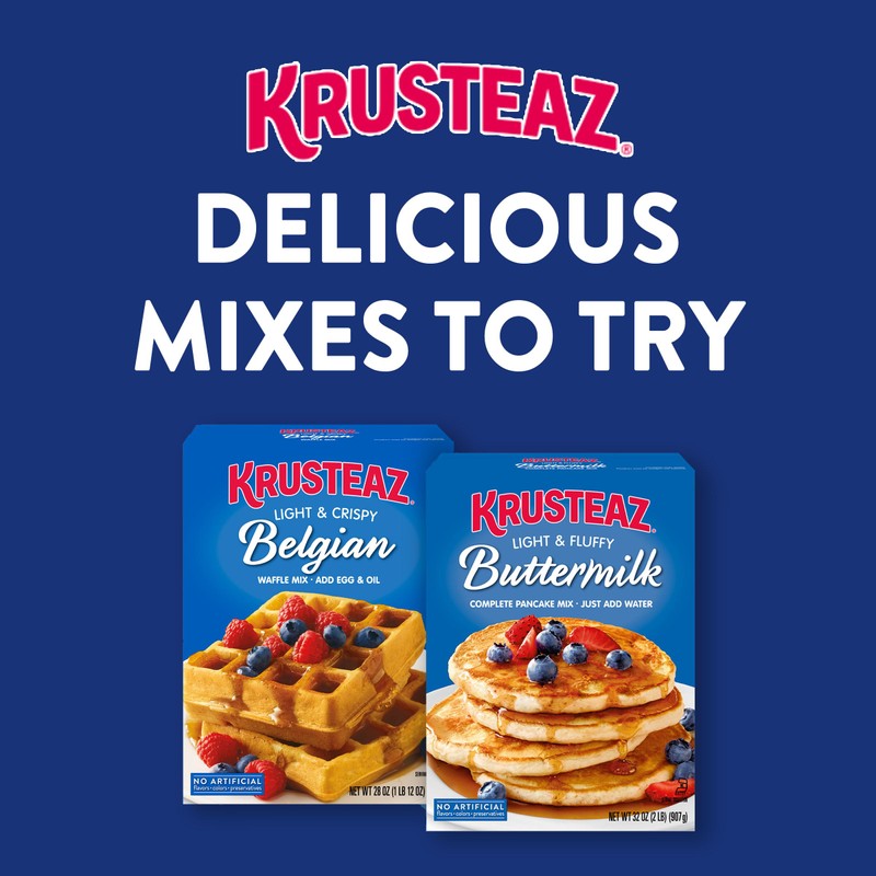 Krusteaz Complete Pancake Mix, Blueberry Pancake Mix, 25.2-Ounce Box (Pack