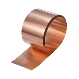 M METERXITY Copper Sheet Roll, 39"x 3.1"x 0.004"(LxWxT) Copper Foil Sheet Roll, Pure Copper Strip for House Repair/DIY Projects/Electrical/Crafts/Roofing Flashing Roll
