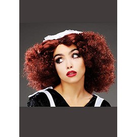 Womens Rocky Horror Style Curly Magenta Wig