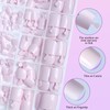 160pc Pink Press on Toenails Women Fake Toe Nails with