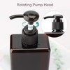 Alledomain 2pcs 280ml Pump Dispenser Bottle Empty Refillable Plastic Lotion