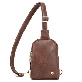 Haytijoe Touchscreen Sling Bag for Women Travel Crossbody Cell Phone Purse Anti Theft Cross Body Bag for Woman(Brown Anti-theft Small)