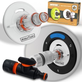 MaJoCompTec® Watertwin Fuel Cap with Water Connection, Water Tank Cap, Filling Adapter for Water Filler Nozzle, Motorhome Caravan Accessories (Pro Version + Filter + Valve, Adapter 3-PIN D: 78)