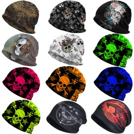 Jemis Printed Stretch Slouchy Multi-Functional Headwear for Hats Beanie Cap and Scarf (US, Alpha, One Size, X-Large, Open Top -004-12PX)