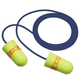 3M 3M Ear Plugs, 200/Box, E-A-Rsoft Superfit 311-4109, Metal Detectable Cord, Disposable, Foam, NRR 32, Drilling, Grinding, Machining, Sawing, Sanding, Welding, 1/Poly Bag