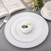FLOWERCAT 60PCS White Plastic Plates - Heavy Duty White Disposable