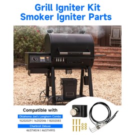 Donminggl Grill Igniter Kit Compatible with Oklahoma Joe's Longhorn Combo 15202029 16202046 18202083 & Charbroil Deluxe 463714514 463714915 Smoker Igniter Parts
