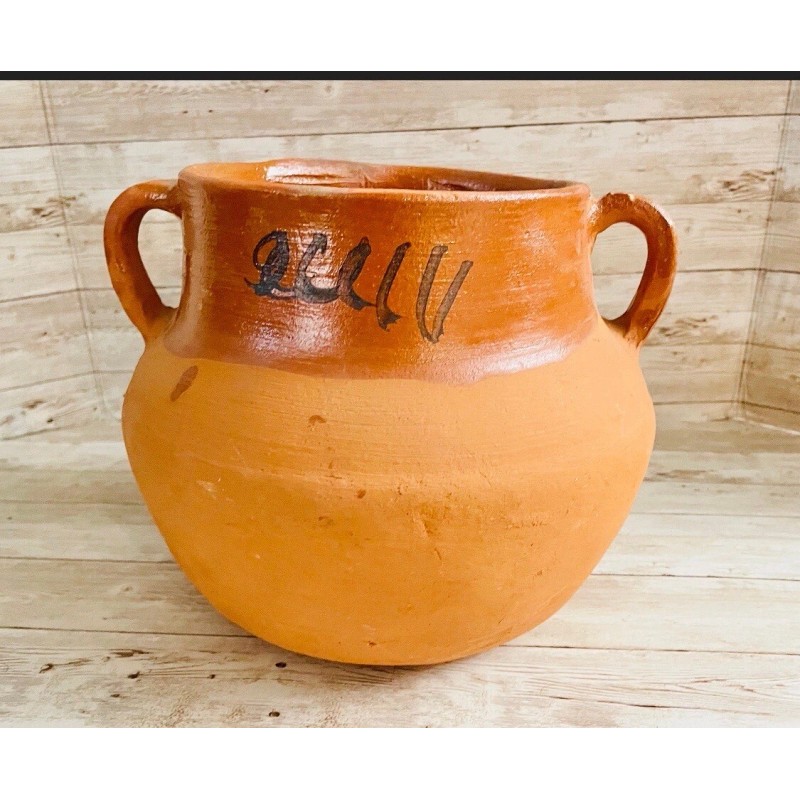 1 Olla de Barro Chocolatera Y 1 Molinillo De Madera