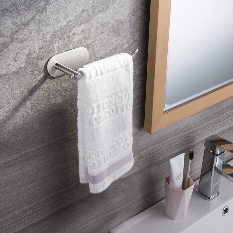 SUNTECH Hand Towel Holder/Towel Ring - Self Adhesive Towel Bar