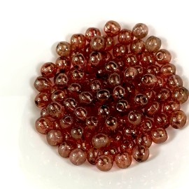PRECIOSA Czech Pressed Druk Round Smooth Glass Beads 4mm Pink Gold Iris 100 pieces CL847