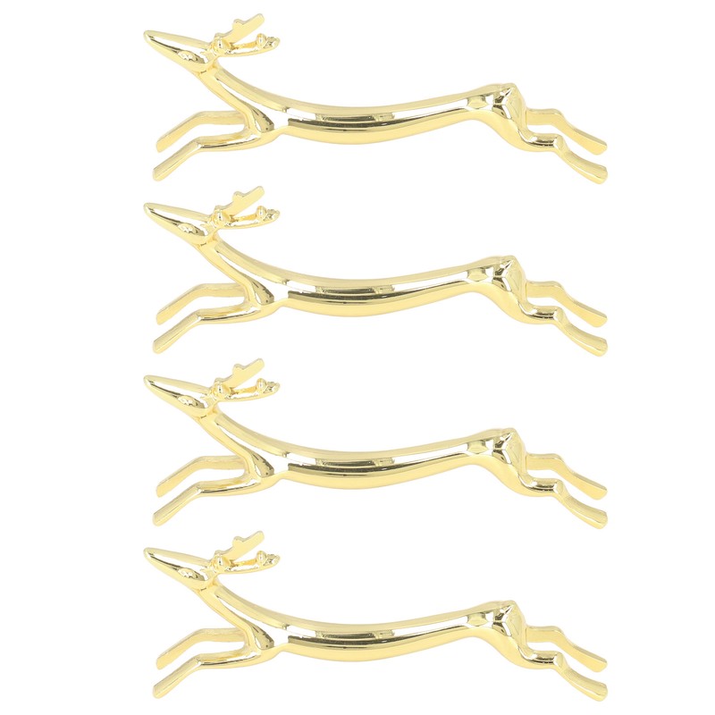 4Pcs Chopstick Rest Smoother Surfaces Reusable Cute Animal Design Gold