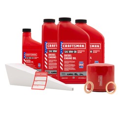 CRAFTSMAN Oil Change Kit compatible with Kubota B Series Tractors 10W-30 Diesel - In The Kit: 3.5 Quarts of Oil, 1 Filter, 1 Crush Washer, 1 Oil Change Sticker (CMXOKLT400355)