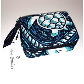 Vera Bradley Travel Pill Case Pill Box Vera Bradley Shore Enough Beach Pattern New with Tags