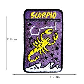 Signs of The Zodiac Patch, Embroidered Iron On Patch Sew On Patches for DIY Craft Hats Backpack Bag T-Shirt Clothes