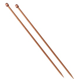 2 Pcs Bamboo Knitting Needles Single Pointed Knitting Needle Knitting Crochet Knitting Supplies for Beginners Handmade DIY Knitting Projects(6mm)
