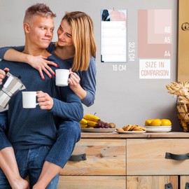 Couple planner 2026 3 columns PASTEL planner for two 2026 and Oct-Dec 2025, partner calendar 16x32,5cm, calendar for couples 2026, for 2 persons simple, minimalistic, design