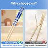 SEMORK 100 Pairs Bamboo Chopsticks Disposable Premium Bulk Separated Individually