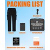 Men Heated Pants, 4 IN1 Control Switch Cargo Baggy Heating