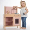 Label Label: Wooden Kitchen Play Set - Pink - Standing