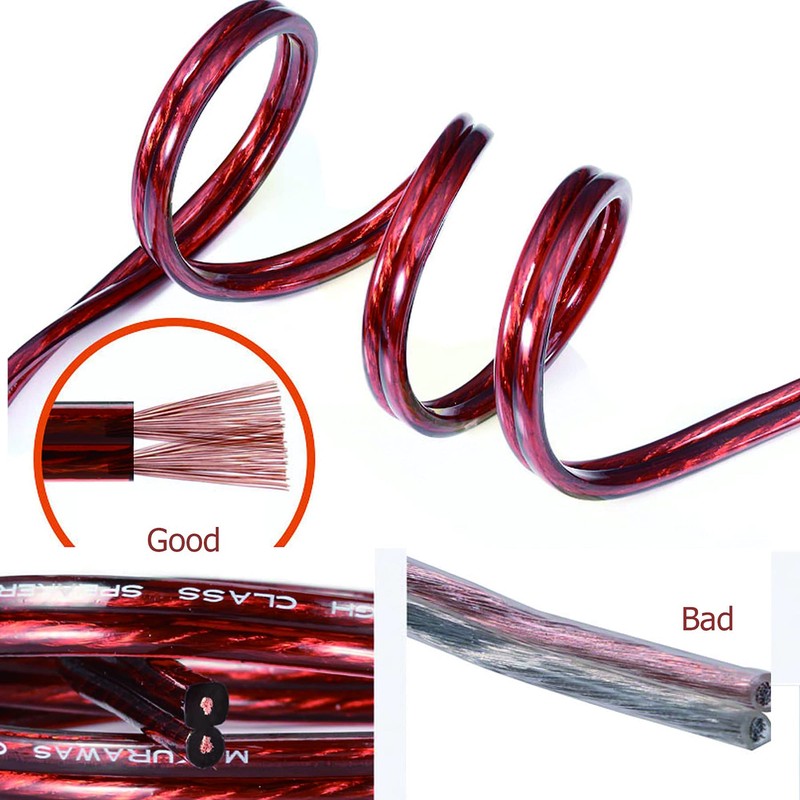 MEIRIYFA RCA Speaker Cable Bare Wire Speaker Wire to RCA