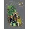 Cherry Orchard Son 50th Birthday LARGE Card Artistic Botanical Design