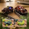 TUMAMA Dinosaur Toys Race Track, 255 PCS Create A Dinosaur