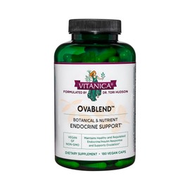 Vitanica OvaBlend - Ovarian Health & Hormone Balance for Women - Endocrine Support Supplement with Sarsaparilla Root & NAC - Herbal Dietary Supplement for Women - Lady - 180 Vegan Caps