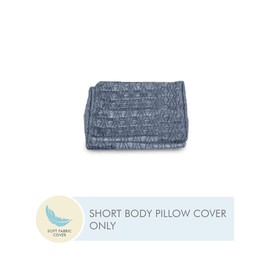 The White Willow Soft Fabric Pillow Case 10" W X 30" L, Washable Removable Zippered Pillow Cover Only, Fits Half Body Pillow- Grey