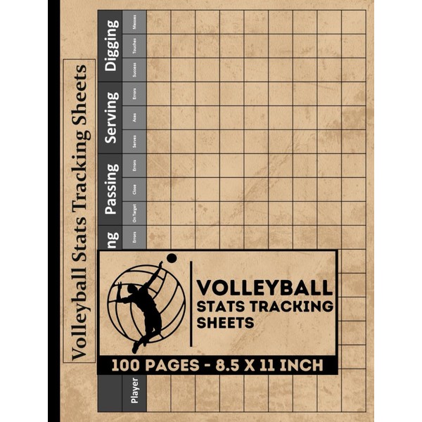 Volleyball Stats Tracking Sheets: Volleyball Stat Tracker Player Log Book