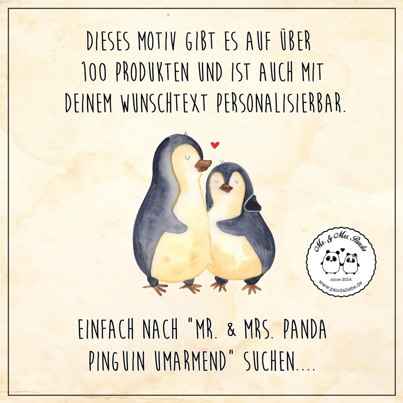 Mr. & Mrs. Panda Hugging Penguin Cushion - Gift, Wedding