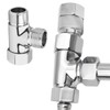 Laroal G1/2 Inch Diverter Valve T-Type Adapter 3-Way T-Type Adapter