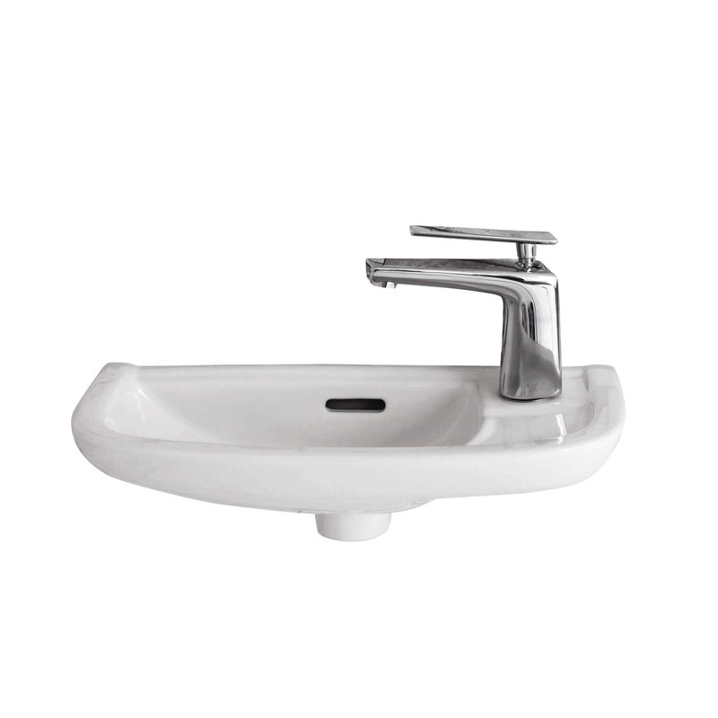 Fine Fixtures Small Wall Mounted Bathroom Sink, Mounting hardware included.
