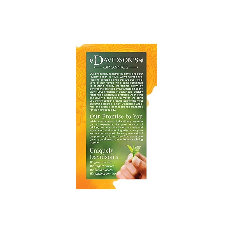 Davidson's Organics, Herbal Classic Chai, 25-count Tea Bags, Pack of