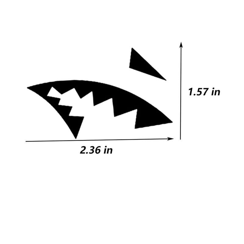 JINYUNDUOSP Antenna Shark Teeth Fin Vinyl Overlay Decal Compatible with
