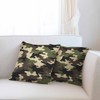Beabes Pillow Cases Fashion Black Brown Green Camo Seamless Pattern