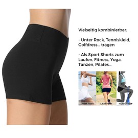 4How Women's Sports Shorts, Trunks, Fitness Shorts, Yoga Shorts, Hotpants - black, size: m