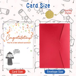 Zyulin Law School Graduation Card, New Lawyer Graduation Gifts for Women Men, Congratulations Law School Survivor