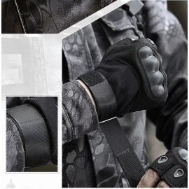 AKINZABO Guantes Tácticos De Medio Dedo, Para Deportes, Fitness