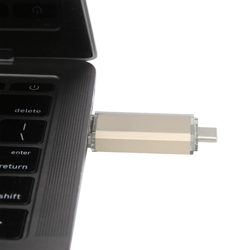 USB 3.0 U Disk Golden Aluminum Alloy ThreeInOne High Speed