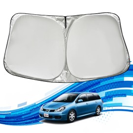 WeCar Nissan Wing Road Front Sun Shade Windshield Sunshade Shade Curtain, Multi Sun Shade, Light Blocking, Windshield, One Touch Heat Shield, Outdoor, Thermal Insulation, 99% UV Protection, Interior