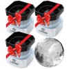 Silicone Freezer Press Sphere Ice Ball Maker Mold, 3 Pack