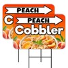 Vista Products Peach Cobbler 2 Pack Double-Sided Yard Signs 16"