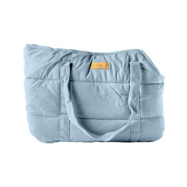 RuffLife Cozy Plush Pet Carrier Purse - Secure Harness Clip, Lightweight Tote Design for Small Dogs and Puppies (Light Blue)