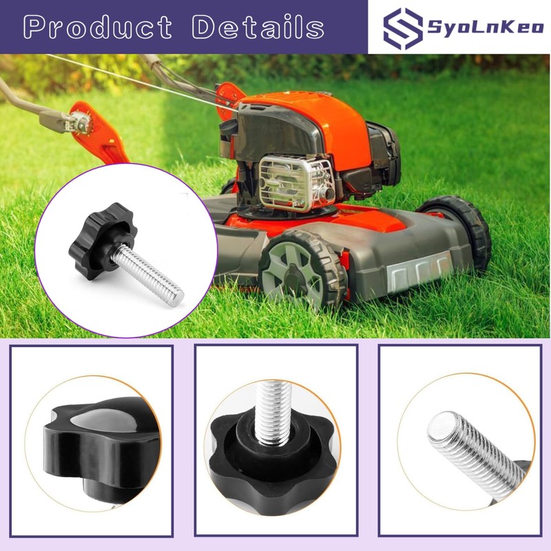 SyoLnKeo 481625-01 Wing nut, 3/8-16 for Scag Grass Catcher Cheetah